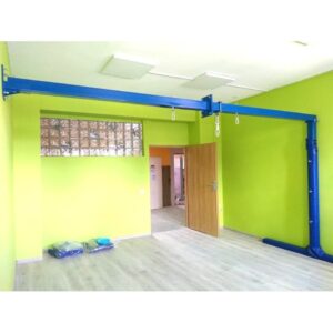 Podwiesie stalowe mocowane do ściany + hak klamrowy + krętlik