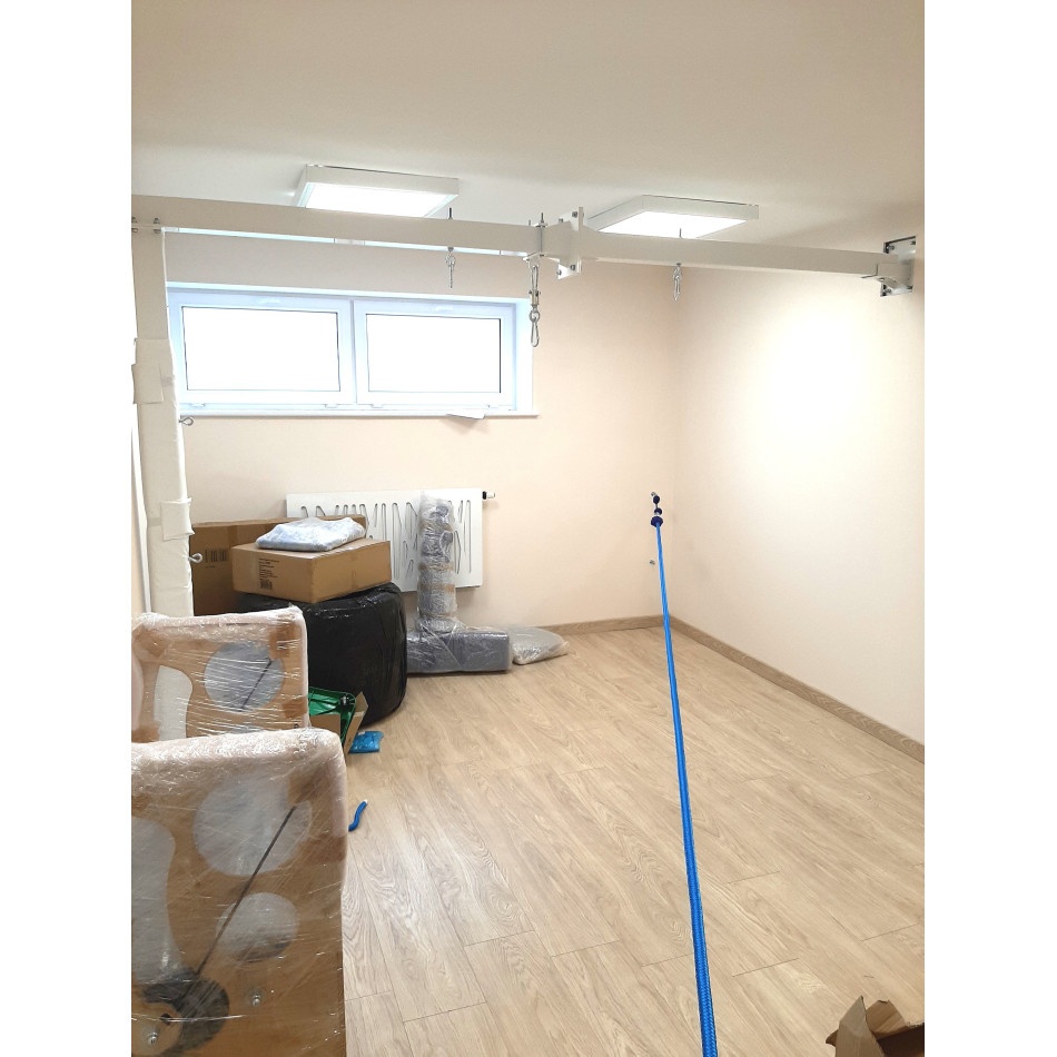 Podwiesie stalowe mocowane do ściany + hak klamrowy + krętlik - obrazek 2