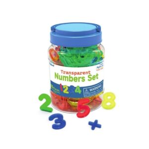 Półprzezroczyste kolorowe cyfry