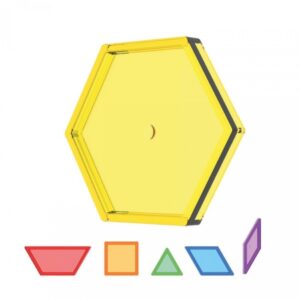 Półprzezroczyste płaskie kształty geometryczne