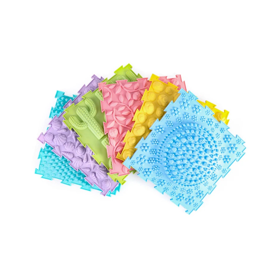 Ścieżka pastelowa dotykowa puzzle (6el.)