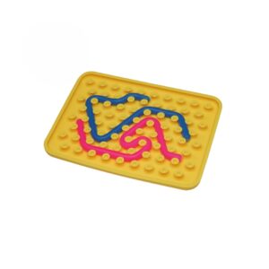 Sensoryczny prostokąt do przewlekania żółty