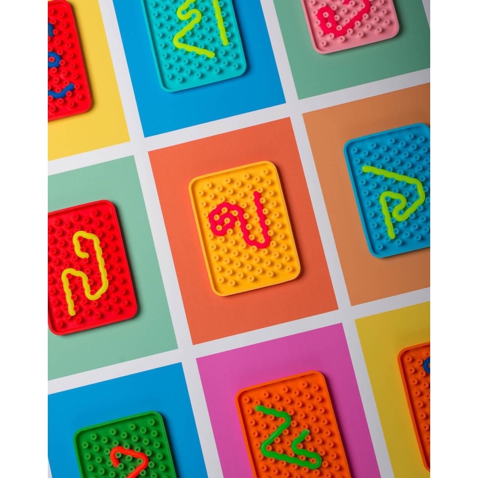 Sensoryczny prostokąt do przewlekania żółty - obrazek 4