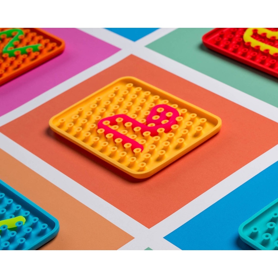 Sensoryczny prostokąt do przewlekania żółty - obrazek 3