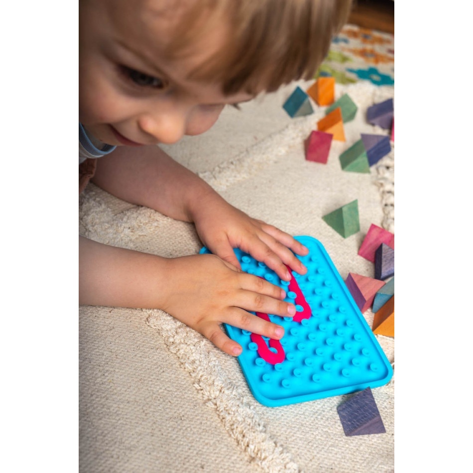 Sensoryczny prostokąt do przewlekania żółty - obrazek 5