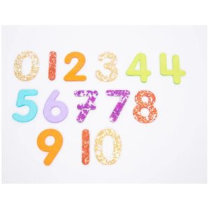 Tęczowe brokatowe cyfry