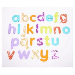 Tęczowe brokatowe litery