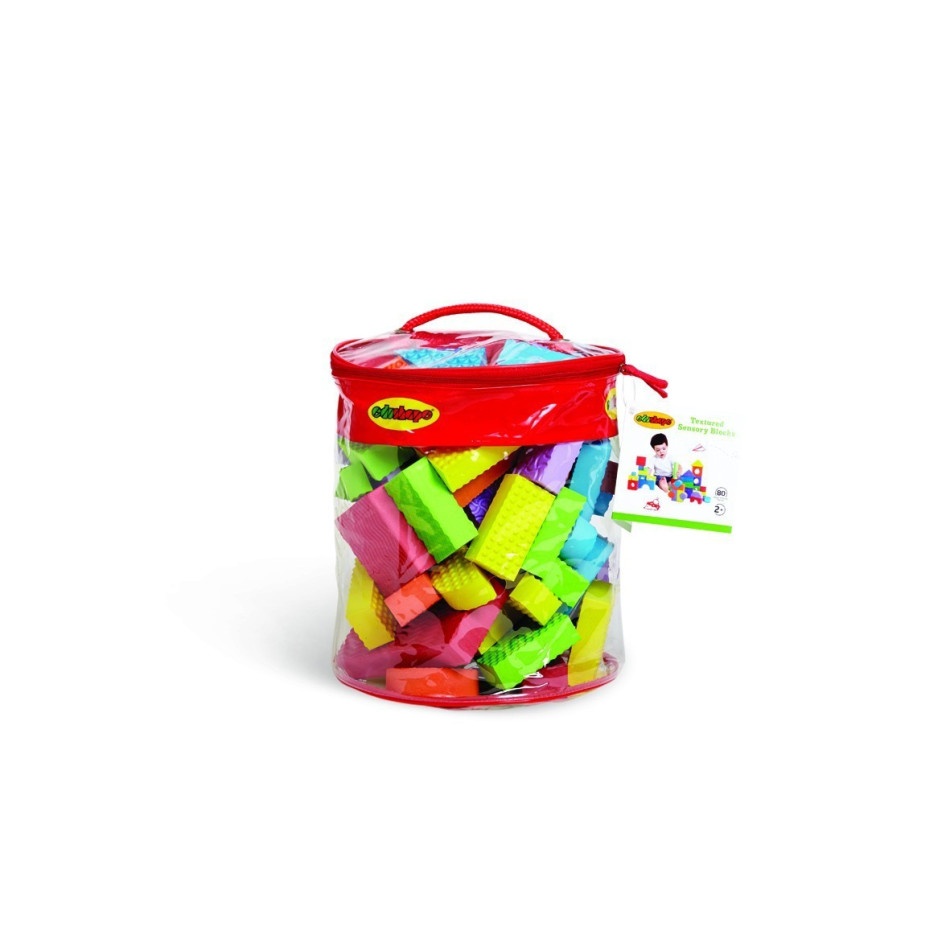 Teksturowe/sensoryczne klocki - 80 sztuk - obrazek 3