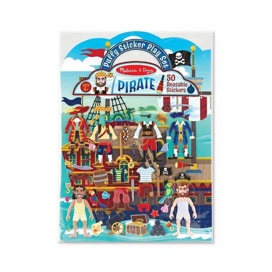 Wielorazowe wypukłe naklejki: Piraci