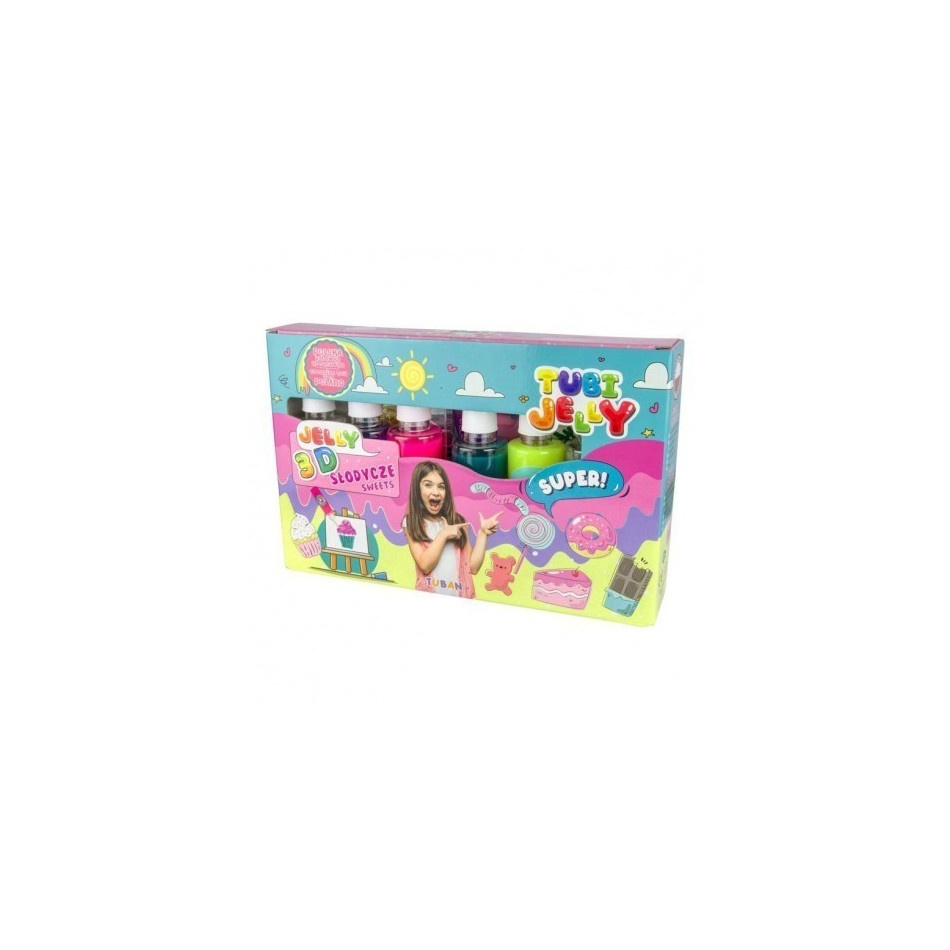 Zestaw Kreatywny TUBI JELLY 6 KOLORÓW Słodycze