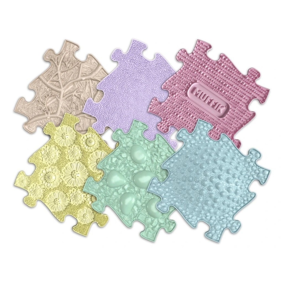 Zestaw mat sensorycznych BABY SET SOFT pastelowy - 6 elementów