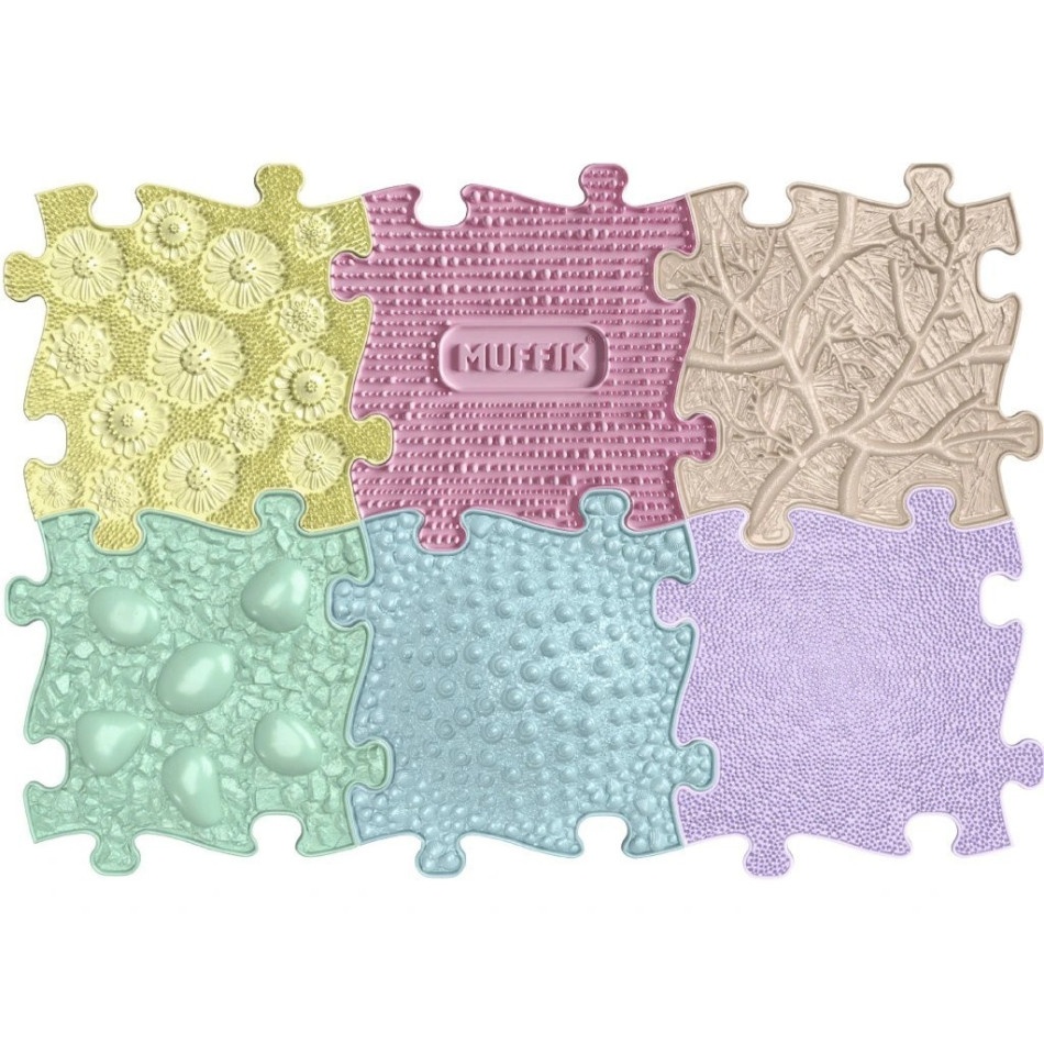 Zestaw mat sensorycznych BABY SET SOFT pastelowy - 6 elementów - obrazek 3