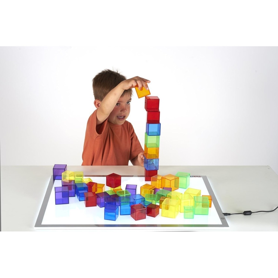 Zestaw przeźroczystych kolorowych sześcianów (30 szt.) - obrazek 3