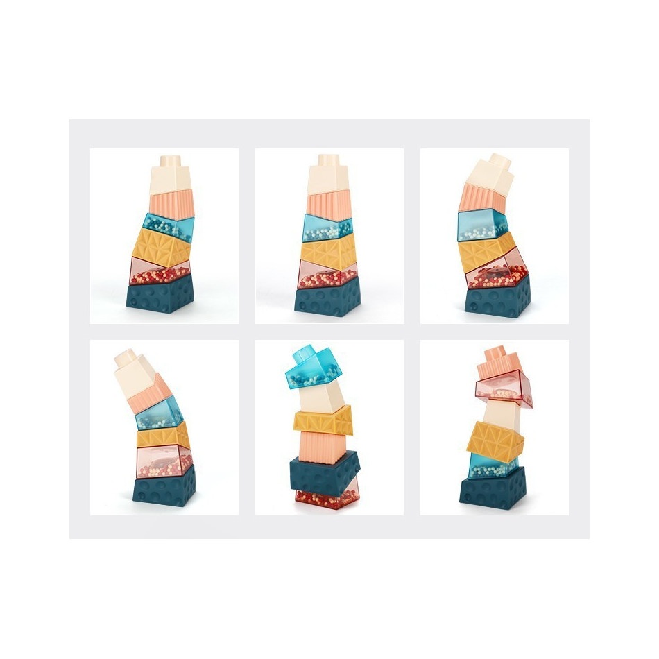 Wieża sensoryczne klocki (6el.)