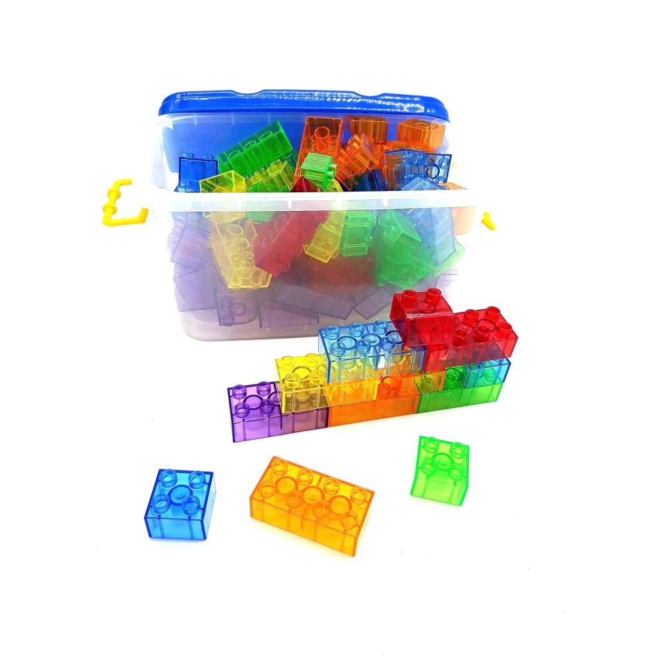 Zestaw transparentnych klocków