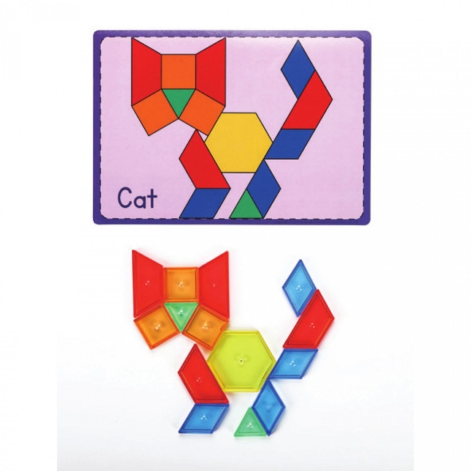 Zestaw transparentnych kształtów (zestaw 140 elem.) - obrazek 2