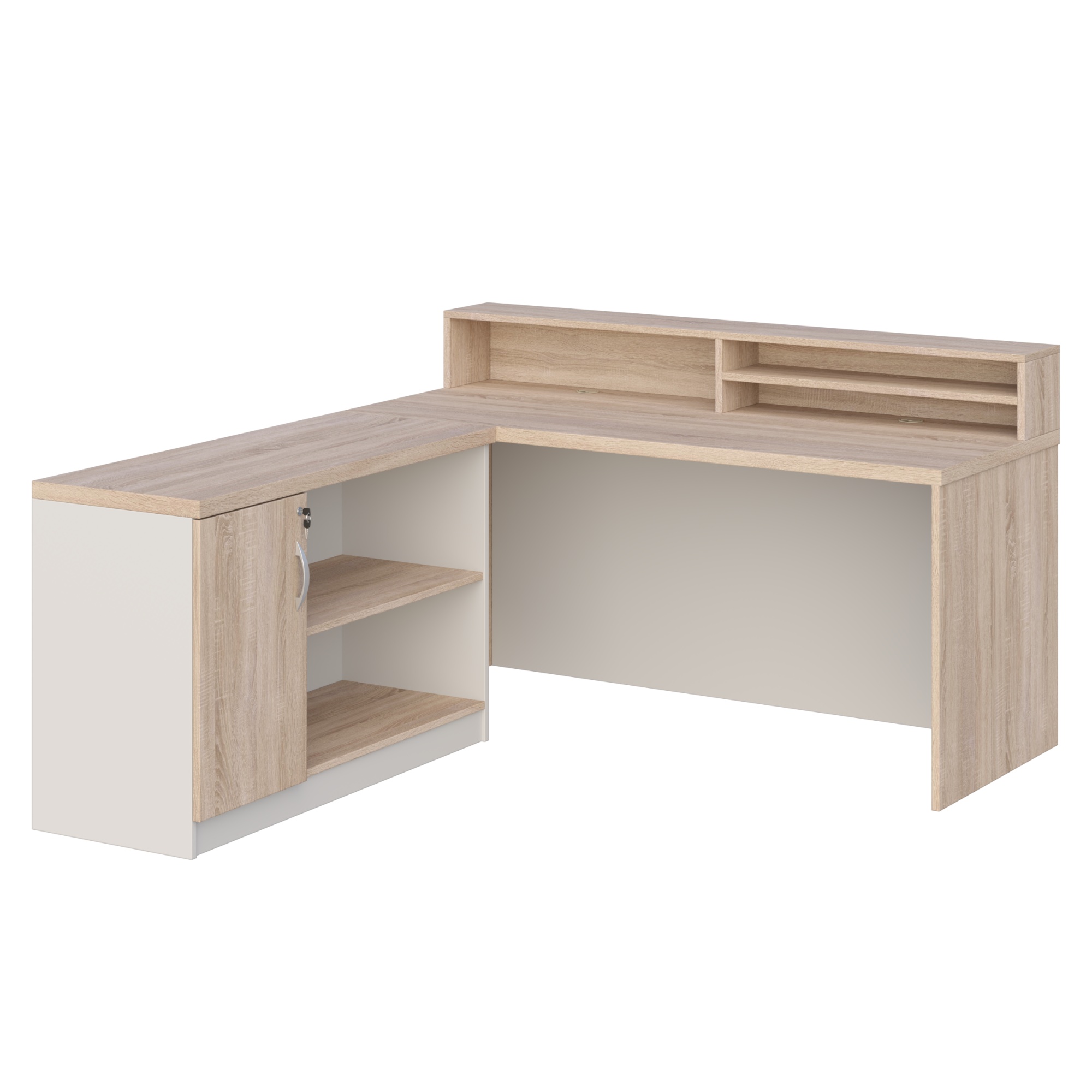 KUJAWIAK PREMIO ZESTAW 11 - Biurko z nadstawką dł. 1600 z komodą Nr 1