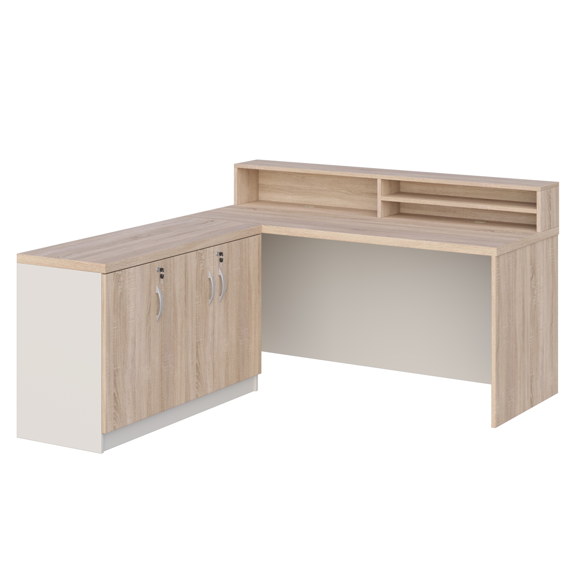 KUJAWIAK PREMIO ZESTAW 13 - Biurko z nadstawką dł. 1600 z komodą Nr 3 - obrazek 5