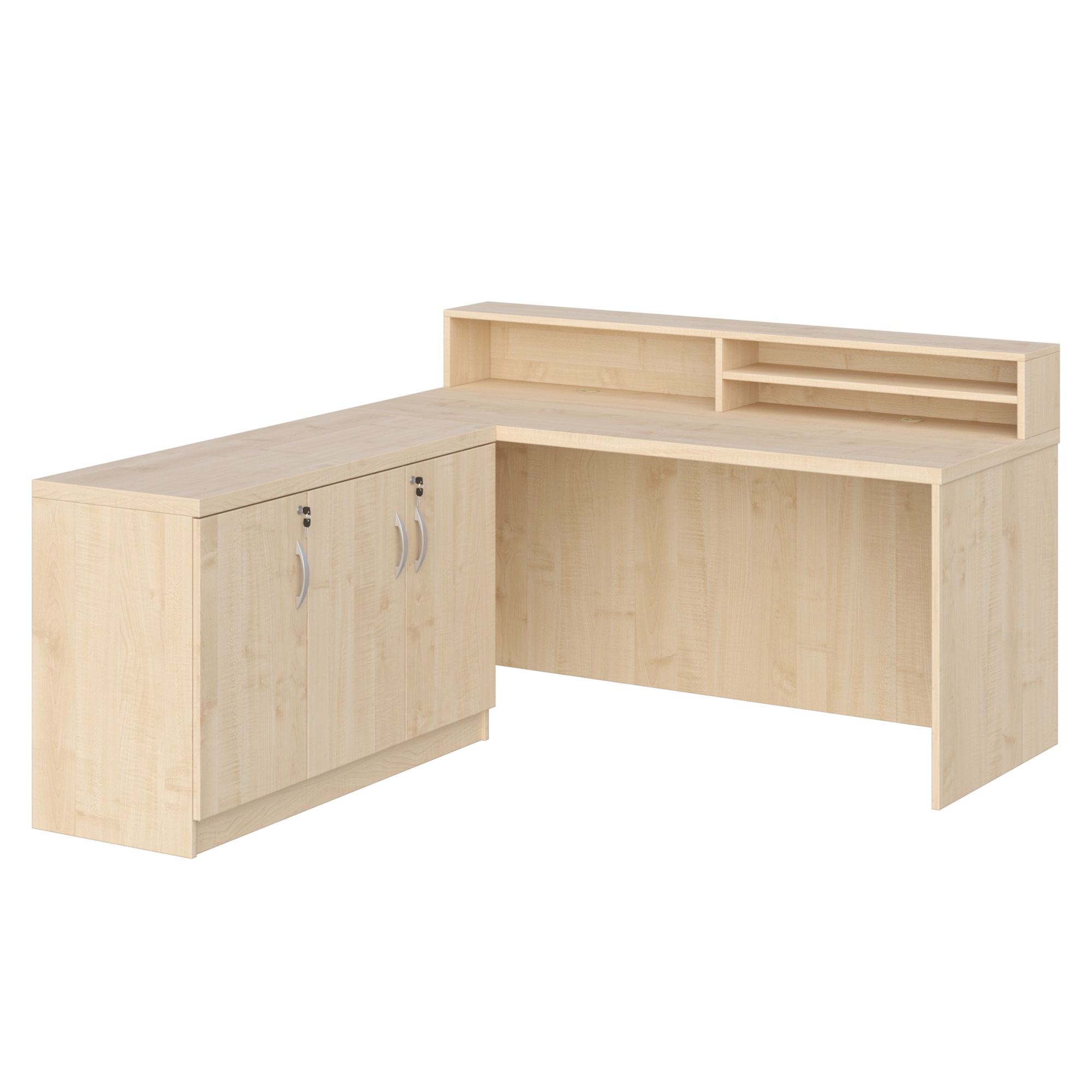 KUJAWIAK PREMIO ZESTAW 13 - Biurko z nadstawką dł. 1600 z komodą Nr 3 - obrazek 8