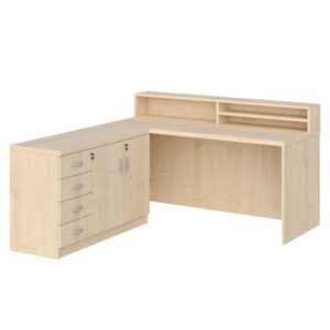 KUJAWIAK PREMIO ZESTAW 15 - Biurko z nadstawką dł. 1800 z komodą Nr 2