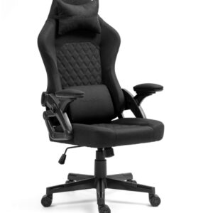 Krzesło obrotowe z poduszką czarne TILT