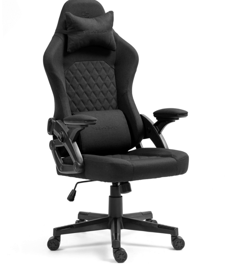 Krzesło obrotowe z poduszką czarne TILT