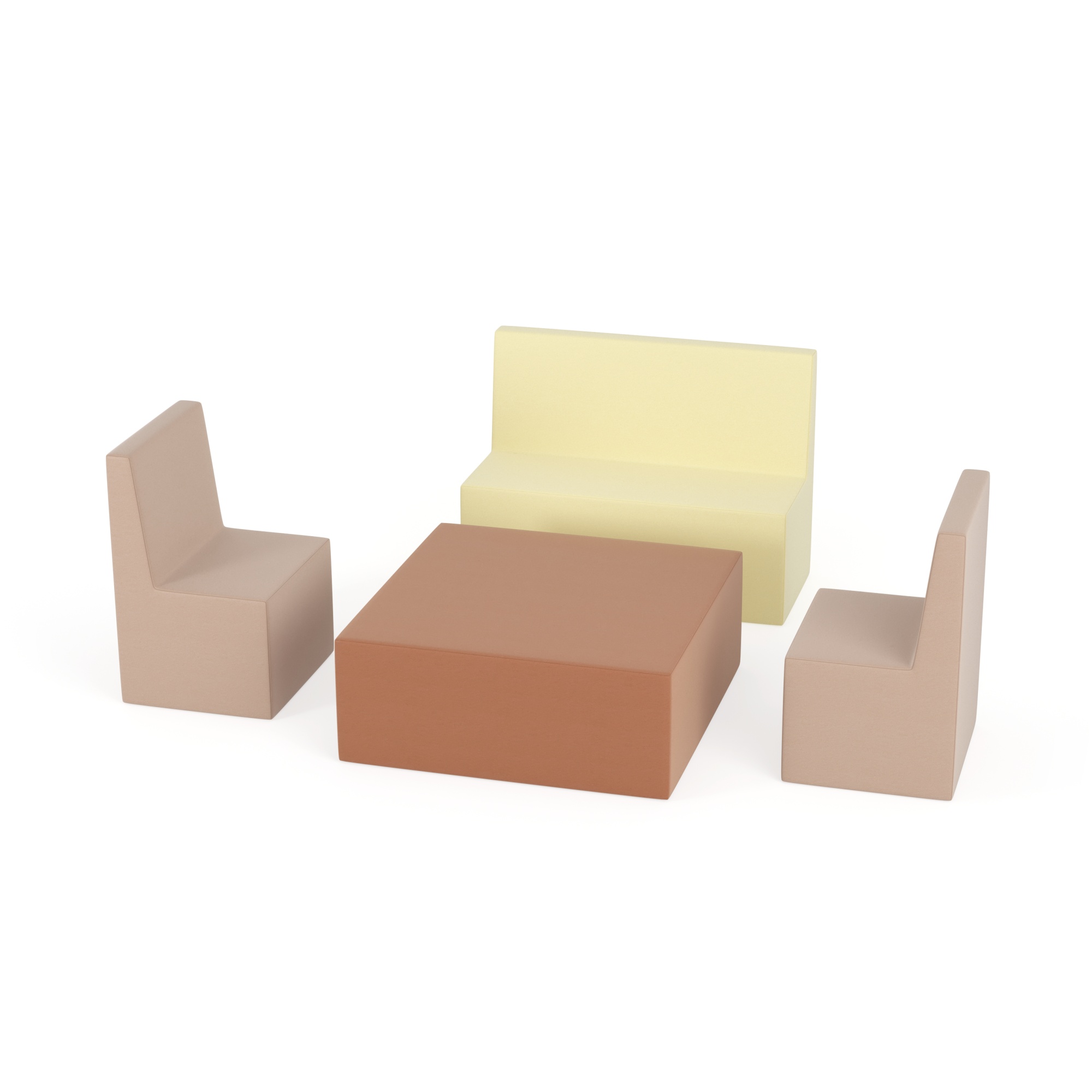 Zestaw puf Tobo Light 2 brązowy, rozmiar 6