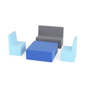 Zestaw puf Tobo Light 2 szary/niebieski, rozmiar 5