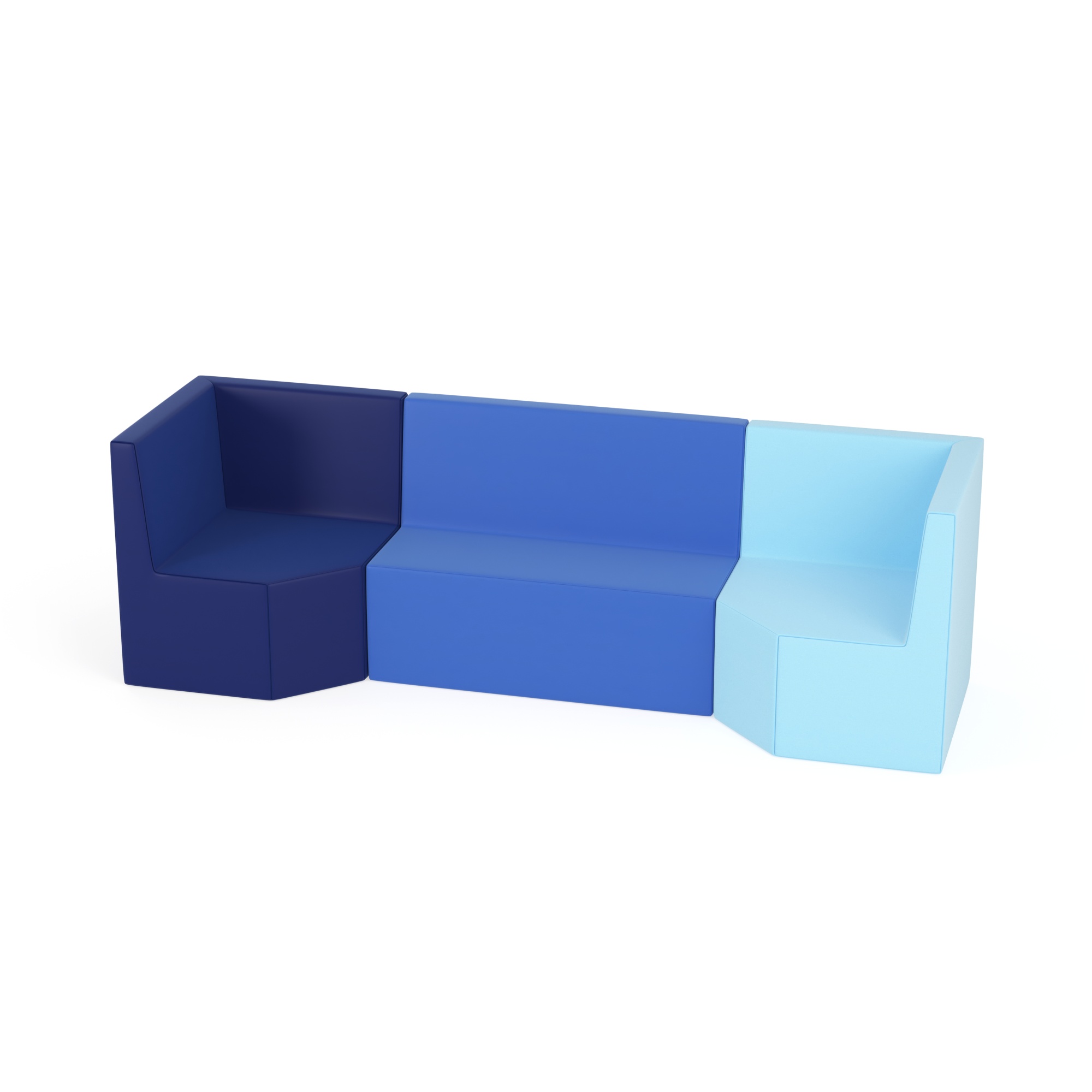 Zestaw puf Tobo Light 6 niebieski, rozmiar 3