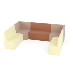 Zestaw puf Tobo Light 7 brązowy, rozmiar 5