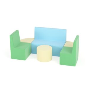 Zestaw puf Tobo Light 8 niebieski, rozmiar 1