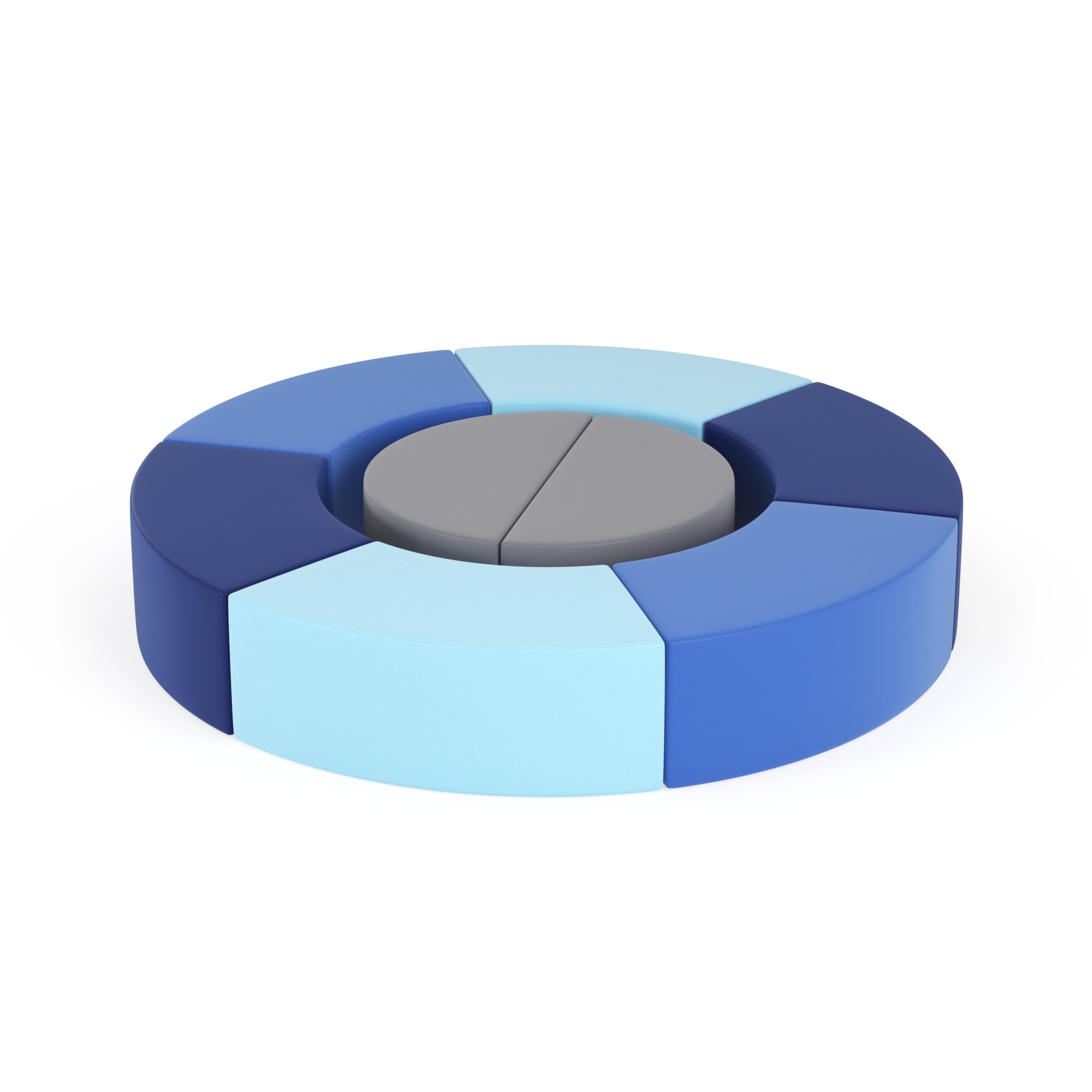 Zestaw puf Tobo Light 17 niebieski, rozmiar 4