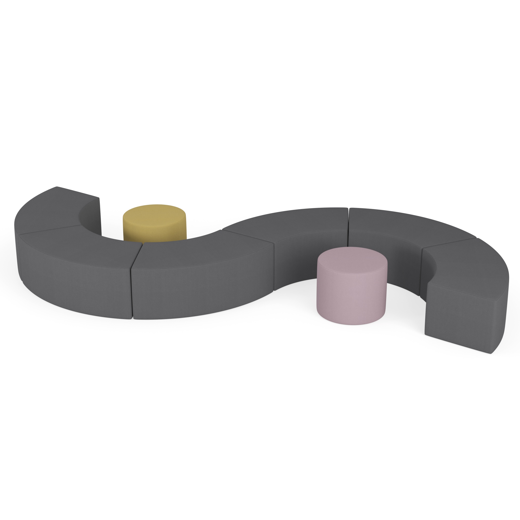 Zestaw puf Tobo Light 18 szary, rozmiar 5