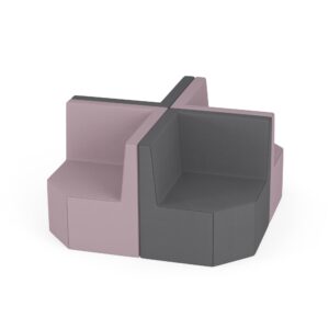 Zestaw puf Tobo Light 19 różowy, rozmiar 1