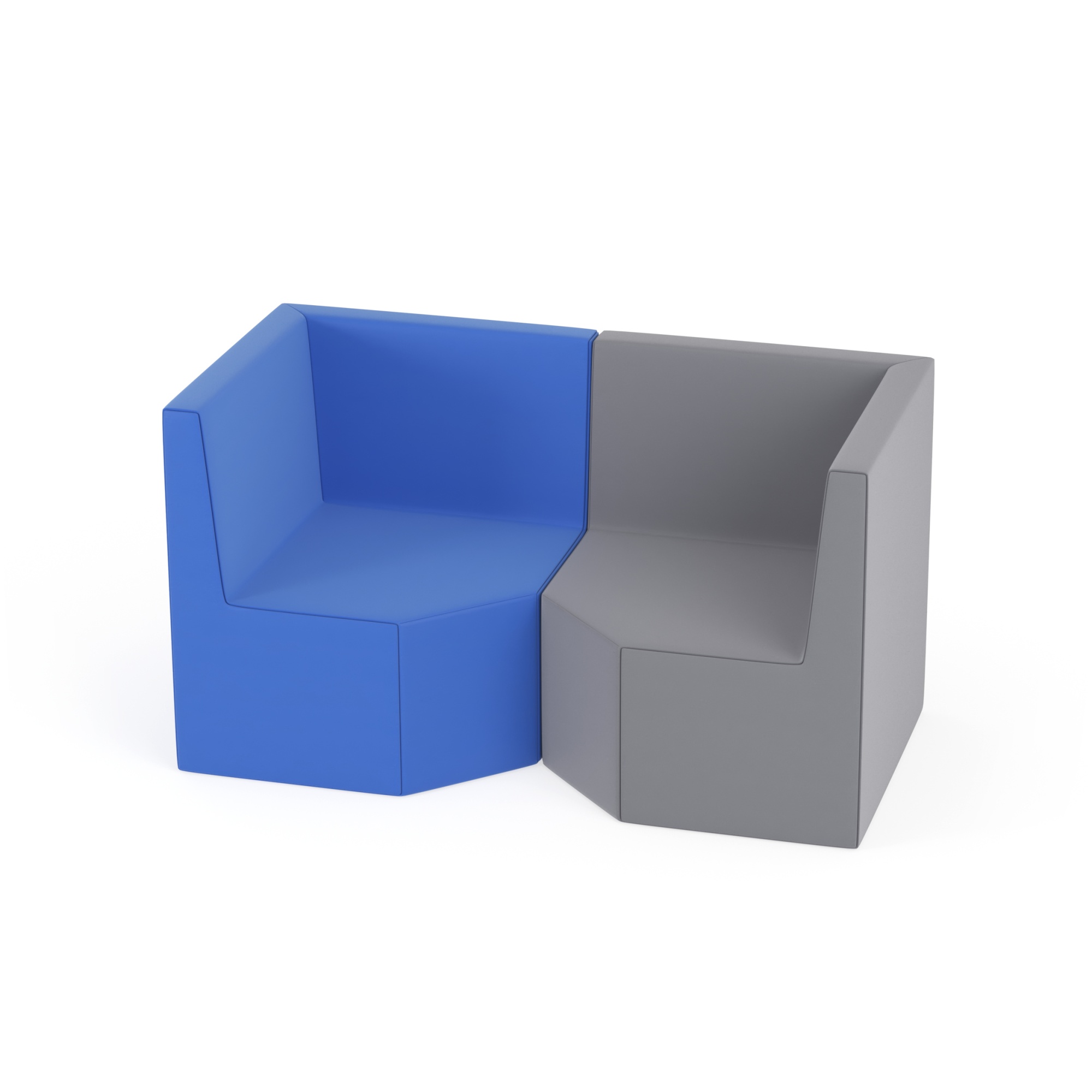 Zestaw puf Tobo Light 20 szary/niebieski, rozmiar 2