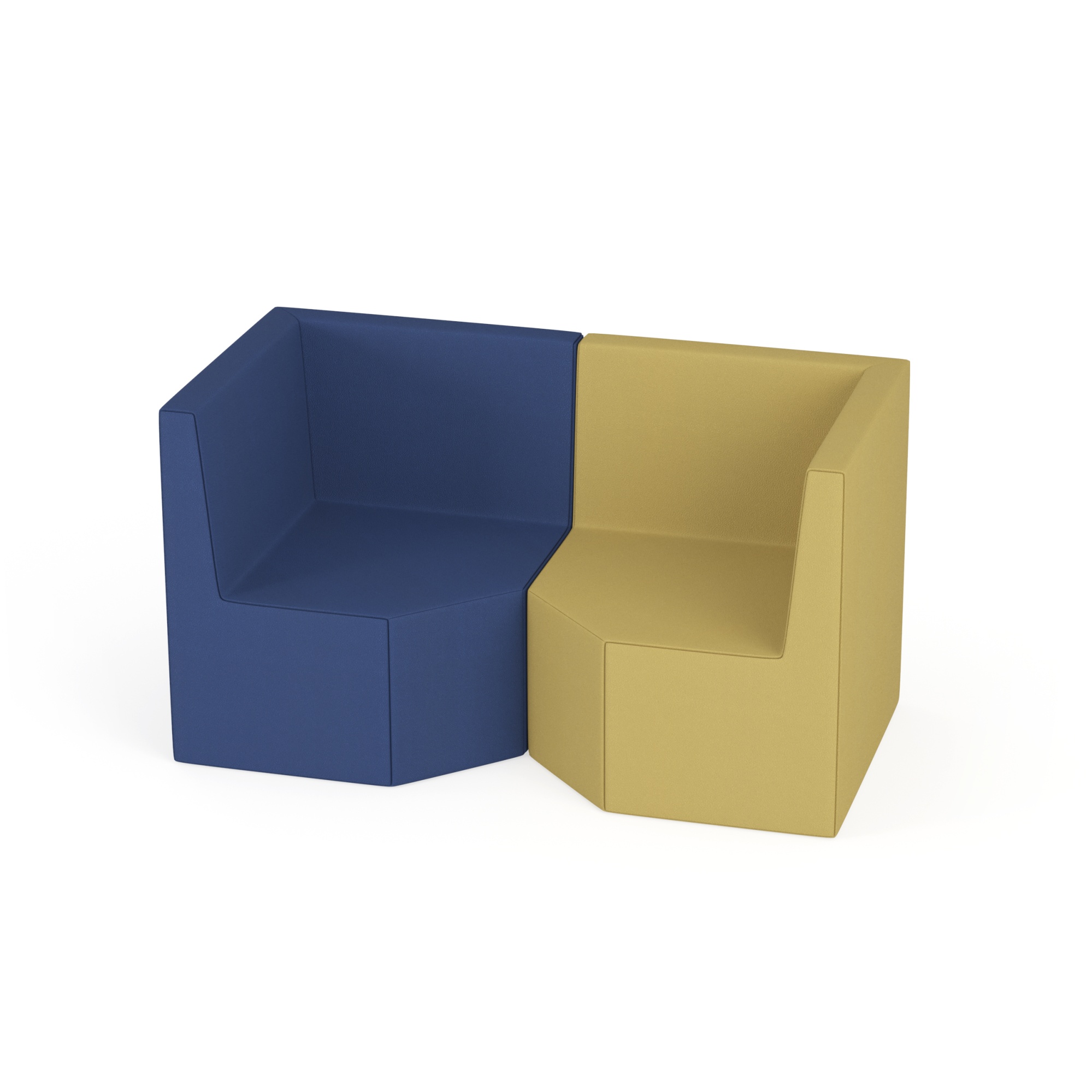 Zestaw puf Tobo Light 20 beżowy/granatowy, rozmiar 4