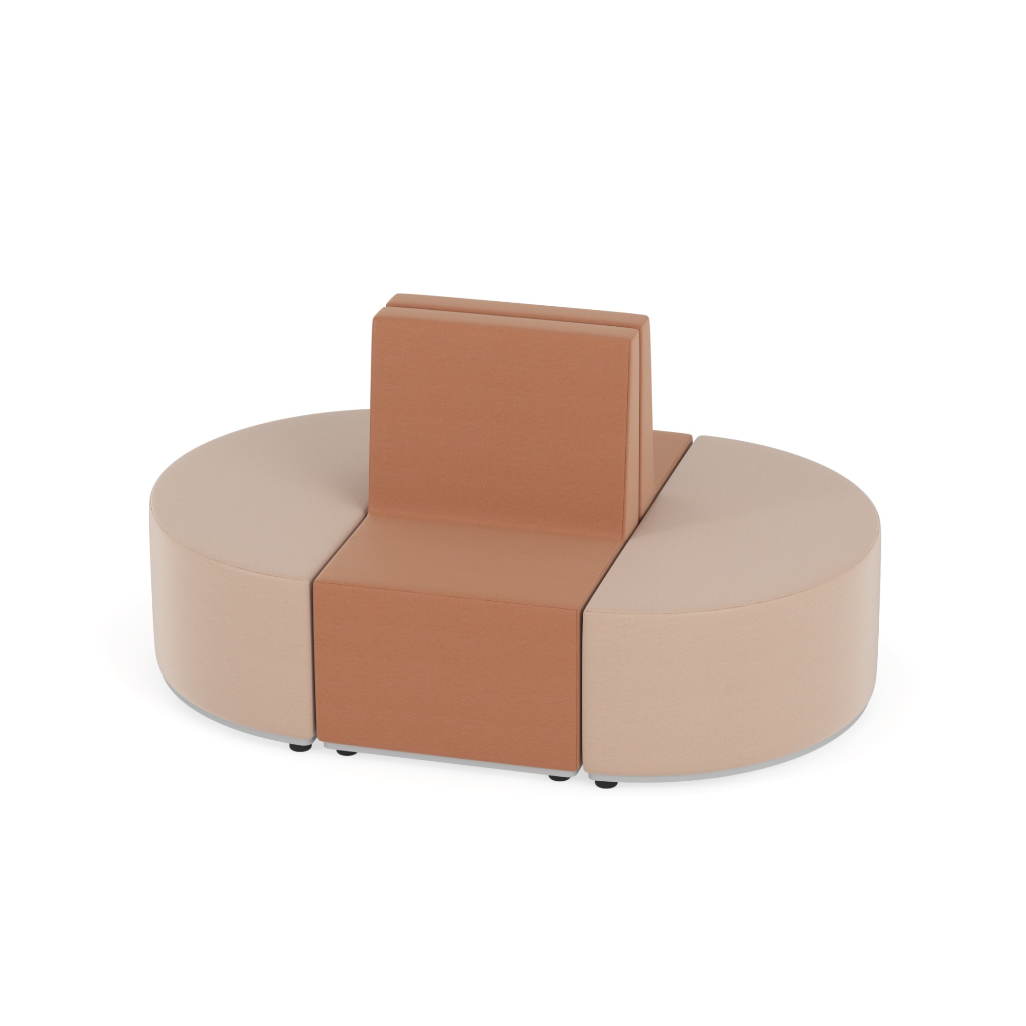 Zestaw puf Tobo 1 brązowy, rozmiar 0