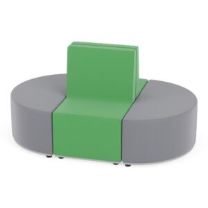 Zestaw puf Tobo 1 szary/zielony, rozmiar 0