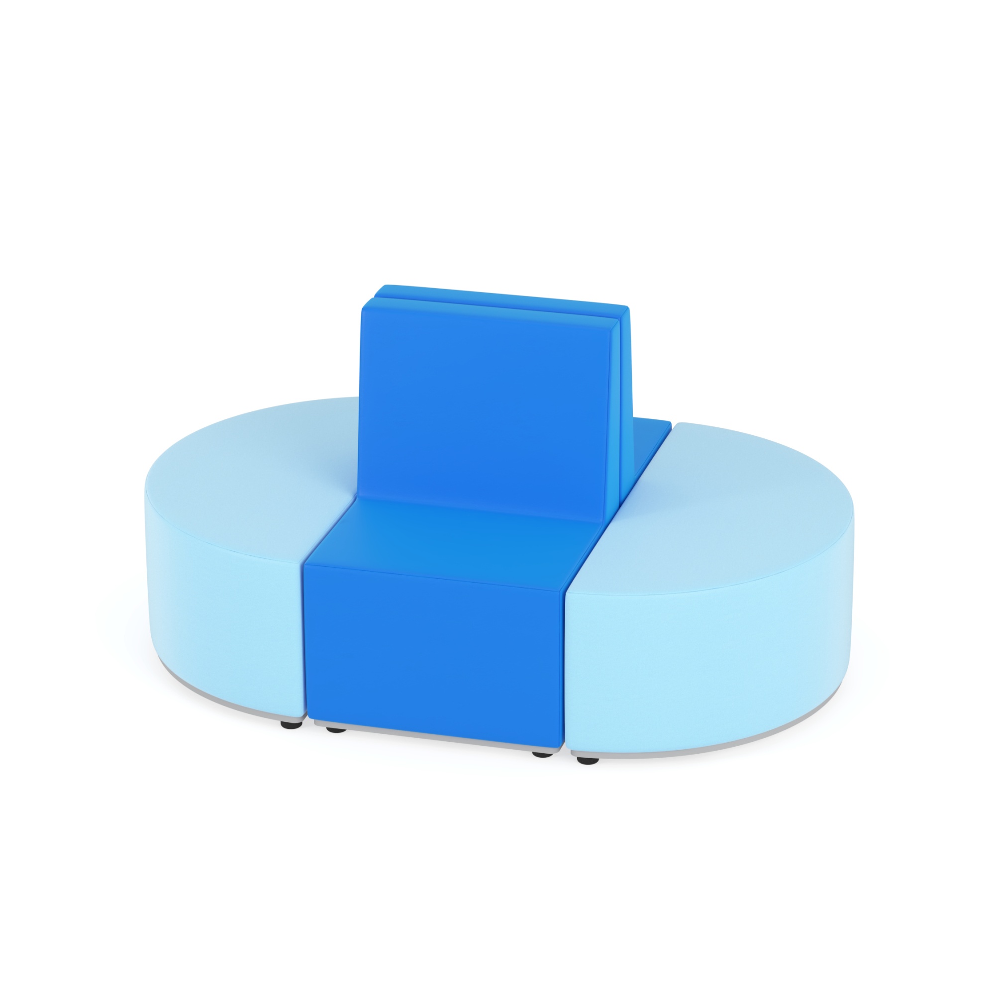 Zestaw puf Tobo 1 niebieski, rozmiar 5