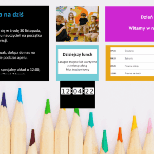 Cyfrowa gazetka szkolna - wyświetlacz 65"