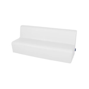 Biała średnia kanapa 3-osobowa