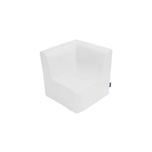 Biały duży fotelik narożny