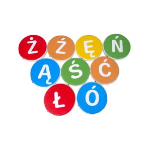 Piankowe poduszki do siedzenia - Alfabet dodatek polskie znaki