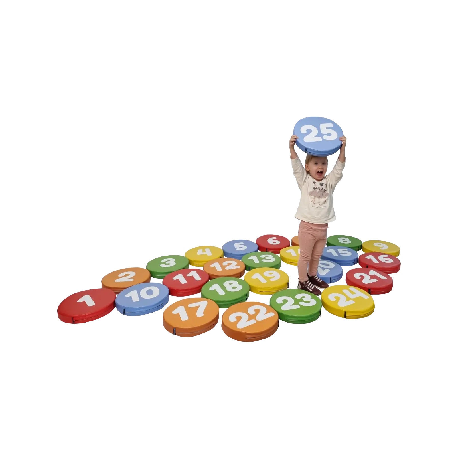 Piankowe poduszki do siedzenia, Cyferki 1-25