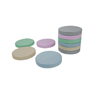 Zestaw klocków piankowych - Poduszki okrągłe pastele 30x5 cm - 10 szt.