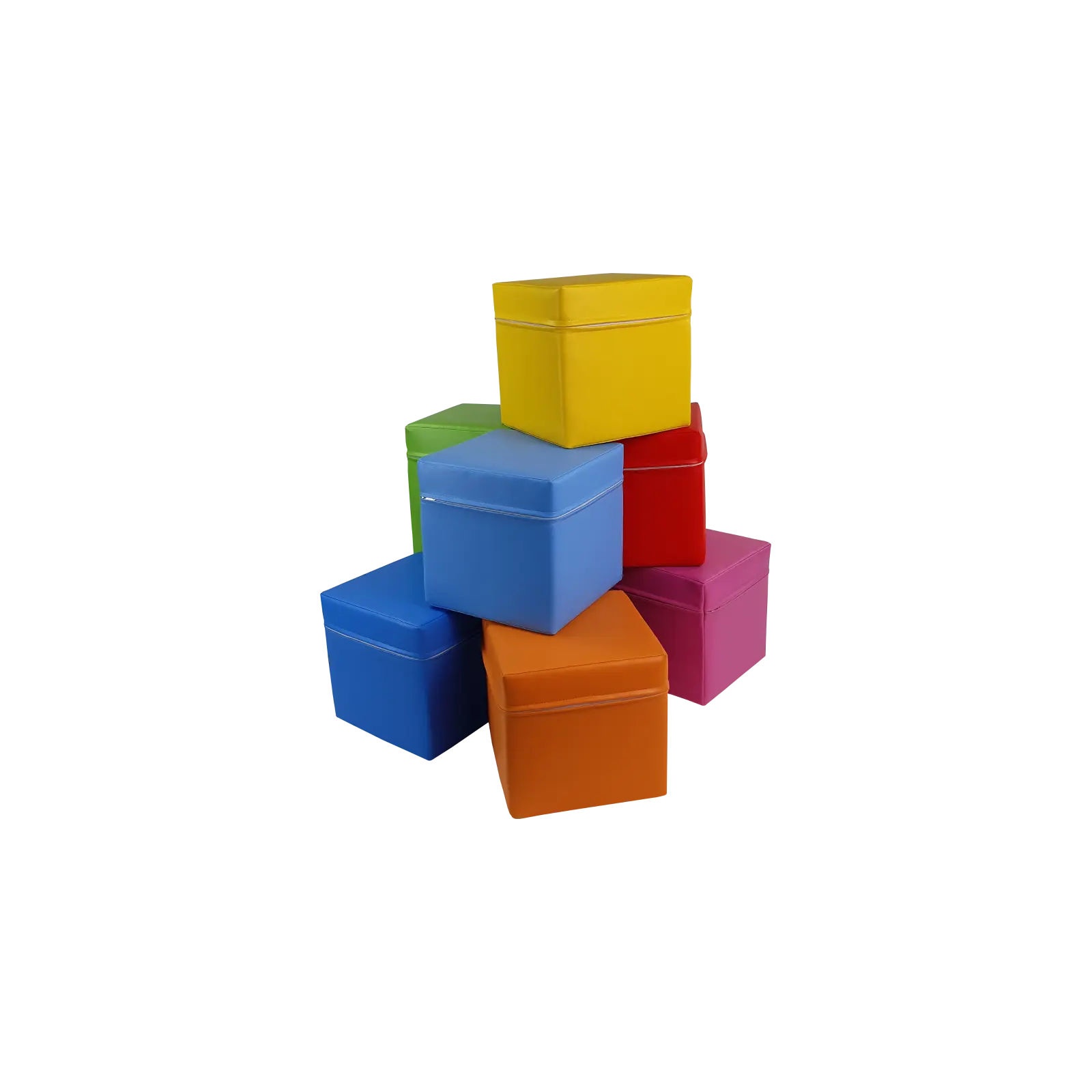 Zestaw kostek 8 - siedziska z pianki - kształtki rehabilitacyjne