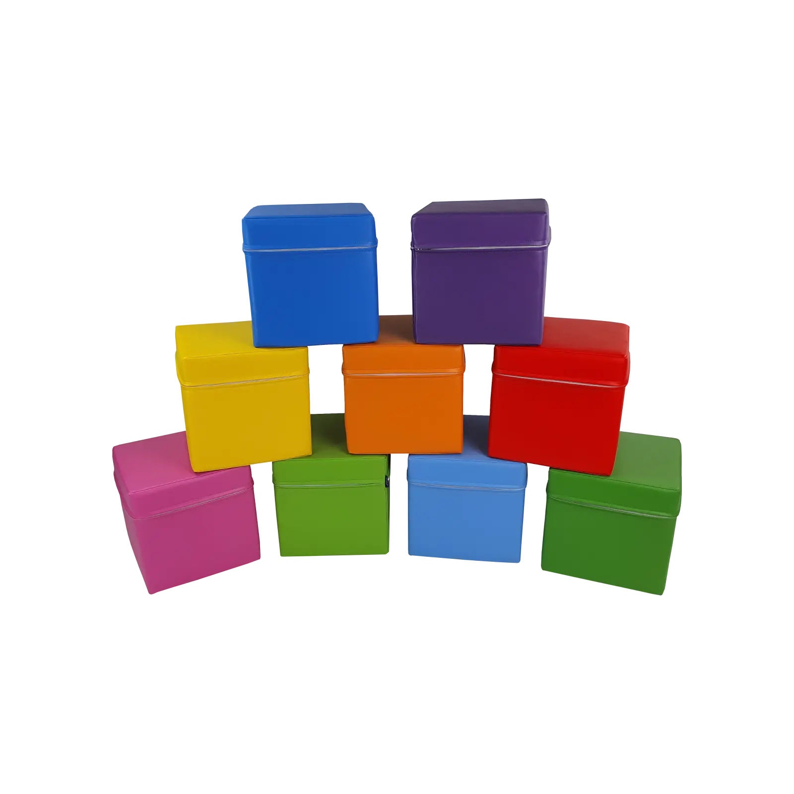 Zestaw kostek 8 - siedziska z pianki - kształtki rehabilitacyjne - obrazek 2