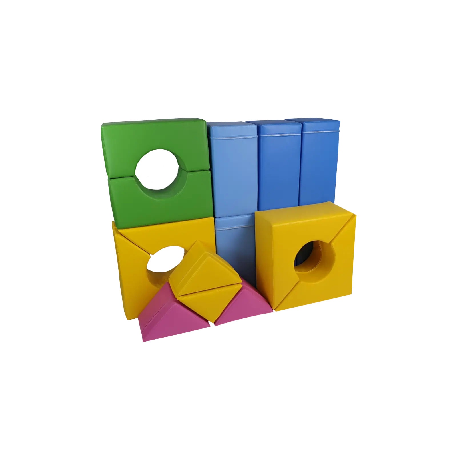 Zestaw piankowy - 14 elementów - kształtki rehabilitacyjne - obrazek 3