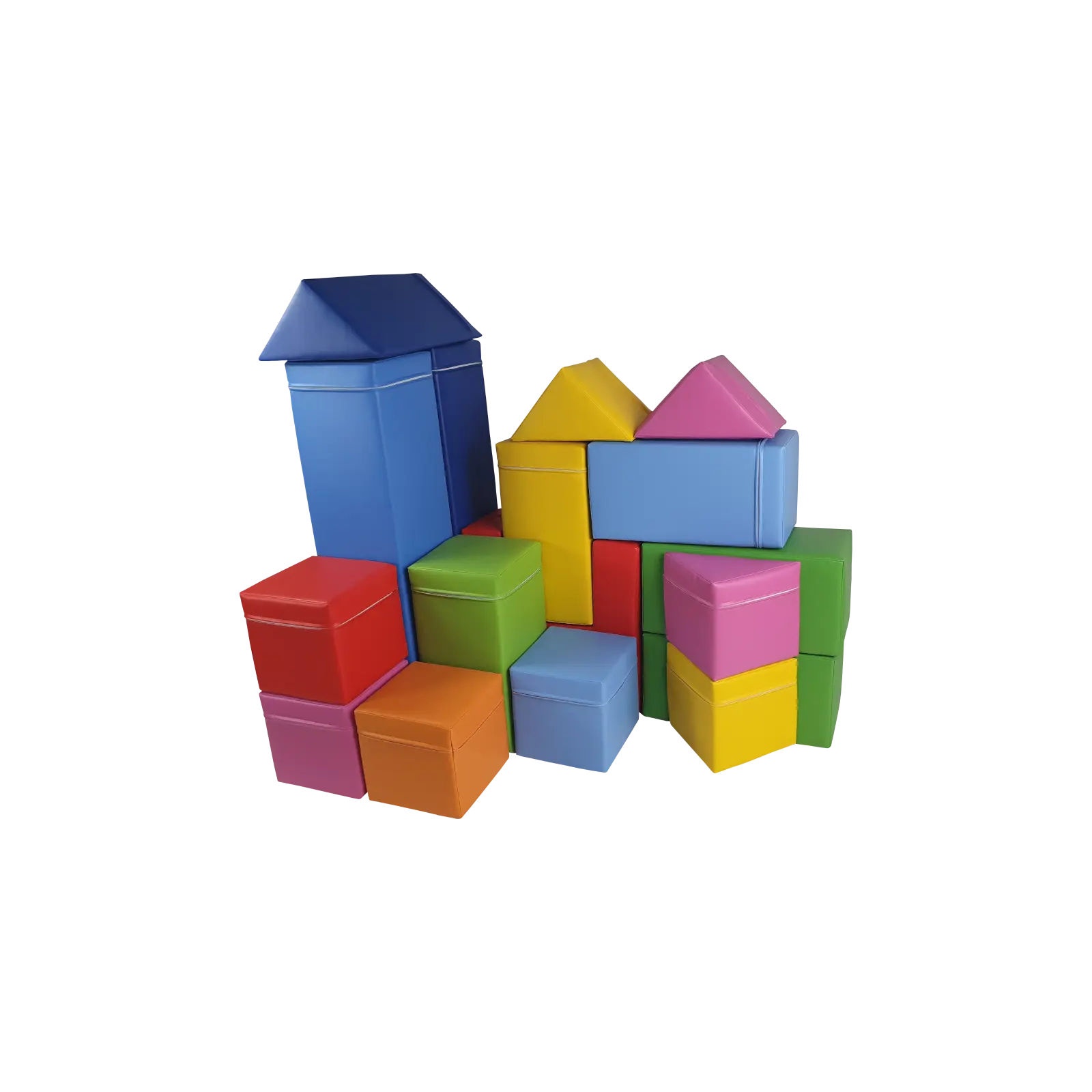 Zestaw piankowy - 18 elementów - kształtki rehabilitacyjne - obrazek 2