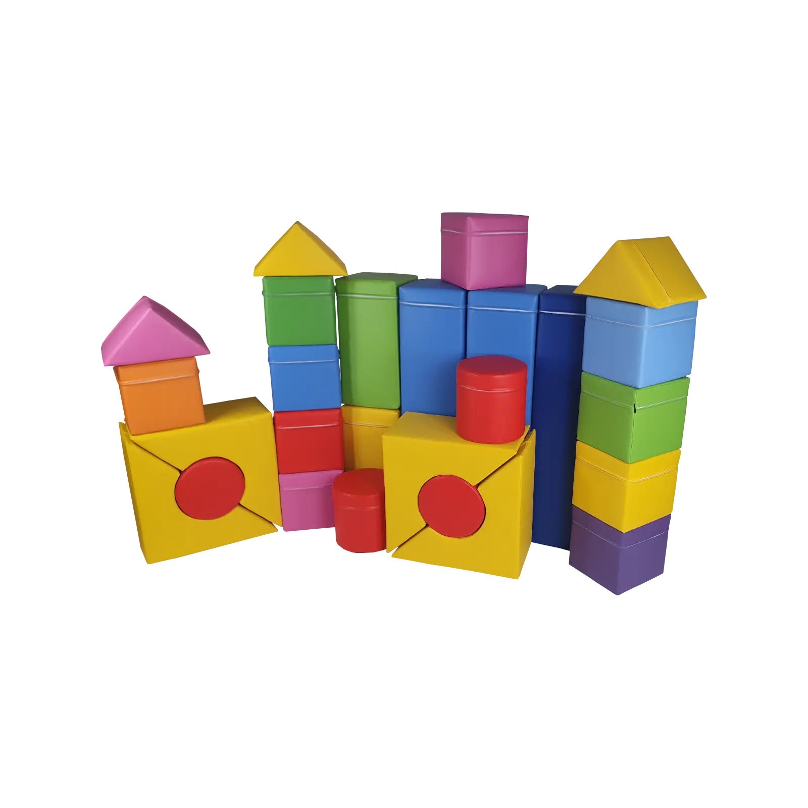 Zestaw piankowy - 28 elementów - kształtki rehabilitacyjne - obrazek 2